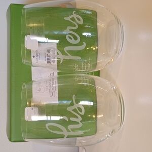 Kate Spade His & Hers Wine Glasses